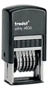 Numerator samotuszujący Trodat w eleganckiej obudowie. Przydatny w każdym biurze do stemplowania korespondencji firmowej, potwierdzenia odbioru gotówki, dostawy towaru itp.
Datownik dostępny w wersji ISO oraz polskiej.
Wysokość cyfr/liter: 3,8mm, num...