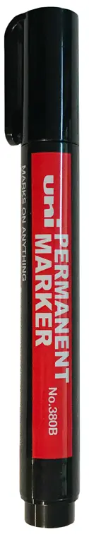 Pisak Marker UNI z ściętą końcówką, w plastikowej obudowie. Umożliwia znakowanie każdej powierzchni. Odporny na działanie wody. Posiada ekologiczny tusz na bazie ksylenu. grubość  lini pisania: 1,0-4,5mm.

