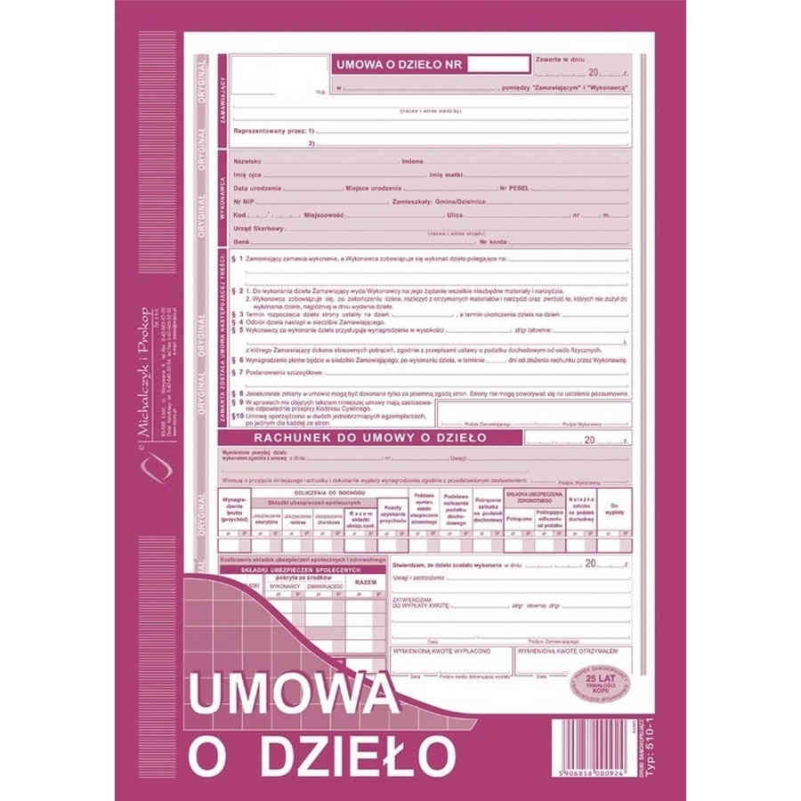 Druki akcydensowe przeznaczone do wypełniania, wykorzystywane w czynnościach urzędowych, handlowych. Niezbędne w funkcjonowaniu firm, urzędów i innych jednostek zgodnie z obowiązującymi normami prawnymi.