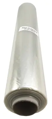 Rękaw do pieczenia 29cm x 50m przezroczysty w rolce z etykietą.