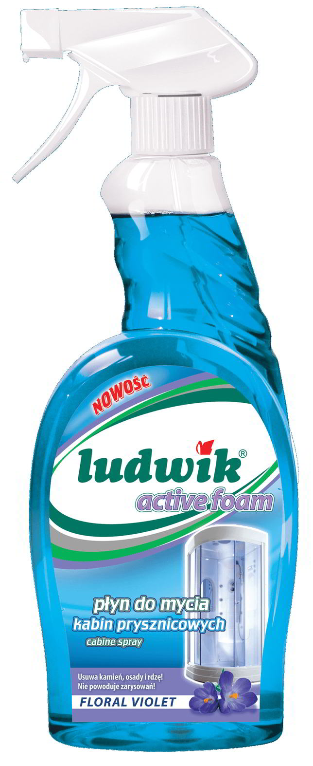 Ludwik Active Foam płyn do mycia kabin prysznicowych Floral Violet 500ml