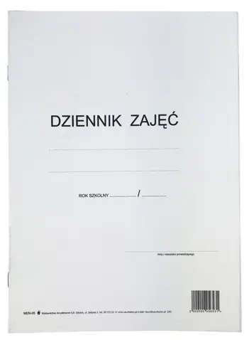 DR Dziennik zajęć . A4 16kart5/03/I/6 Druki akcydensowe przeznaczone do wypełniania, wykorzystywane w czynnościach urzędowych, handlowych. Niezbędne w funkcjonowaniu firm, urzędów i innych jednostek zgodnie z obowiązującymi normami prawnymi.