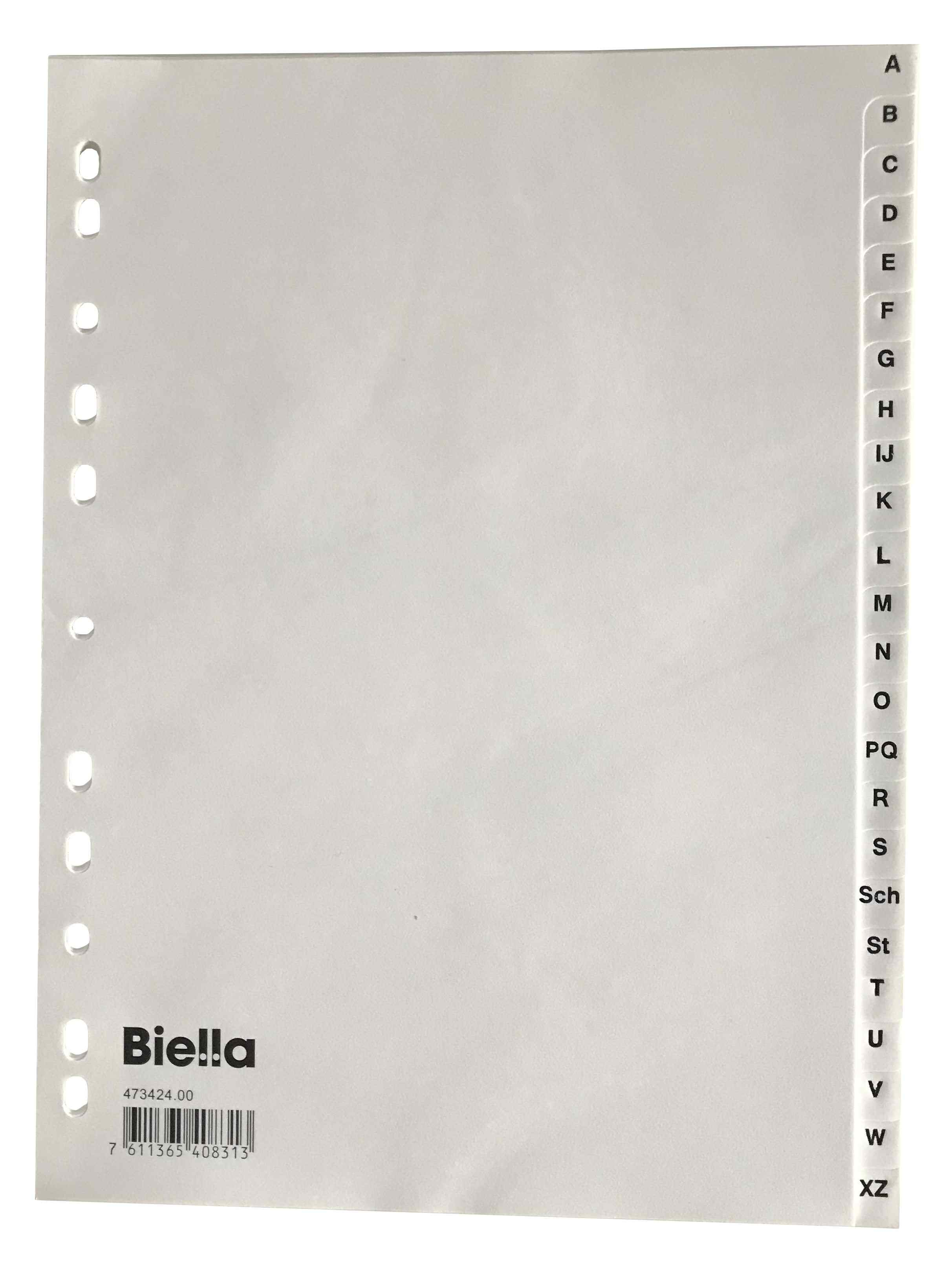 przekładki wykonane z PP index: A-Z format: A4 kolor: szary.