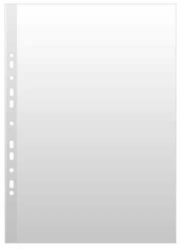 Obwoluta A3 wkład do segregat. 25szt Koszulki na dokumenty, w rozmiarze A3, wykonane z gładkiej, ekologicznej folii polipropylenowej. Specjalnie wzmocniony brzeg groszkowy. Kolor: przeźroczysty.