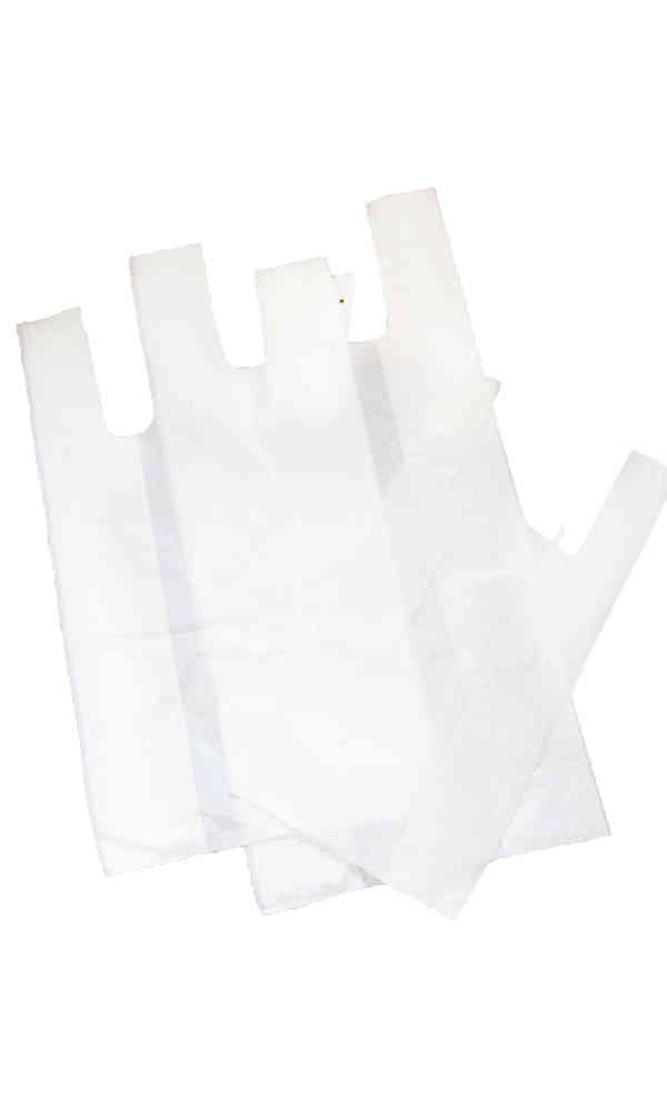 Reklamówki HD 35x11x65 cm białe foliowe 100 sztuk grubość 14 mikronów