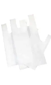 Reklamówki HD 35x11x65 cm białe foliowe 100 sztuk grubość 14 mikronów