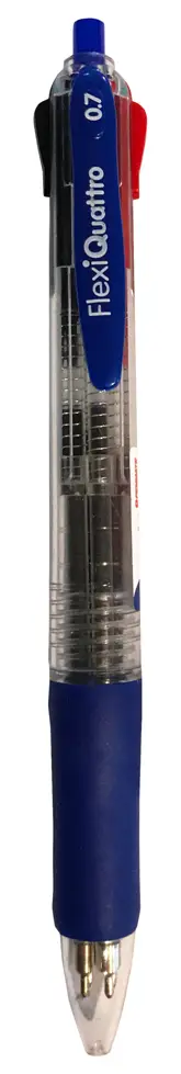 Długopis 4-kolorowy (zielony, czarny, niebieski, czerwony) Posiada wysokiej jakości innowacyjny tusz ULV o obniżonej lepkości.
Automatyczny system wysuwania wkładów. Grubość linii pisania: 0,7 mm
Szybko wysycha i nie rozmazuje się.