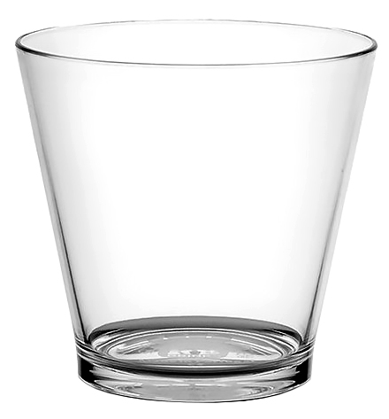 Szklanka koktajlowa z poliwęglanu transparent 360 ml, średnica 9,5 cm, wysokość 10 cm.