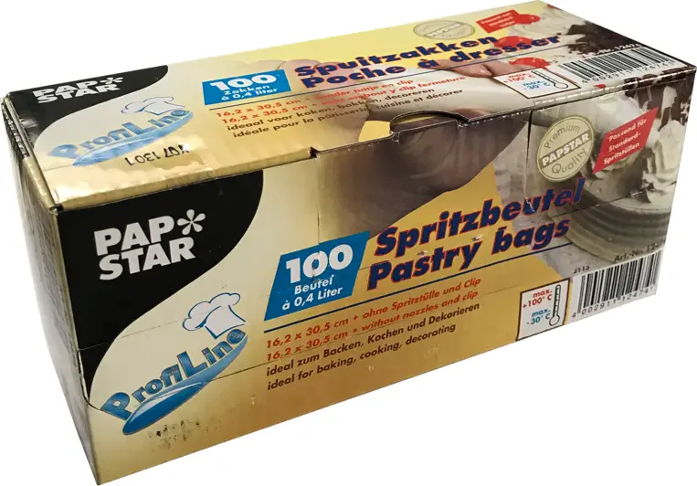 Rękaw CUKIERNICZY foliowy 0,4L 100szt do wyciskana kremu 30,5cm/16,2cm