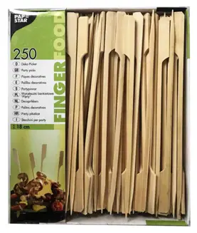 Piki dekoracyjne drewniane do serów i mięs Finger food 250 sztuk 18 cm