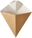 Opakowanie na FRYTKI 150g 23,5/19cm50szt Kartonik z miejscem na DIP  kolor KRAFT
