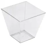FINGERFOOD PS kubki 200ml 50szt kształt prostokątny 7x7x6,5cm
