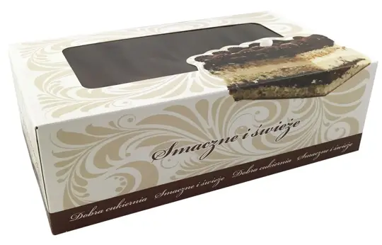 Karton na tort 25/15/8 jednoczęśc. 1szt ORNAMENT / OKNO