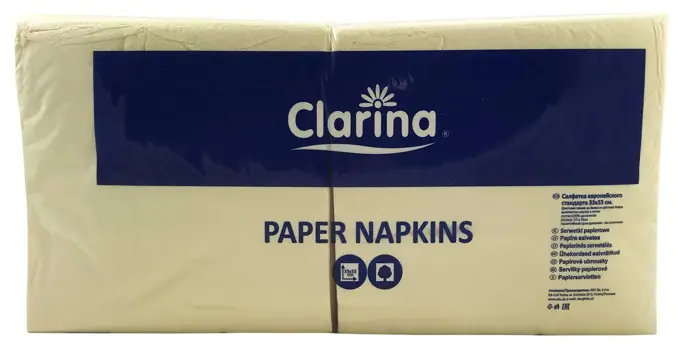 Dwuwarstwowe, kremowe serwetki papierowe, wykonane z niezwykłą precyzją i starannością, są idealnym elementem dekoracyjnym. Wymiary: 33x33 cm. Ilość w opakowaniu: 250 szt.