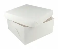 Karton na tort 26/26/15 dwuczęśc. 1szt BIAŁY pokrywa i dno - komplet