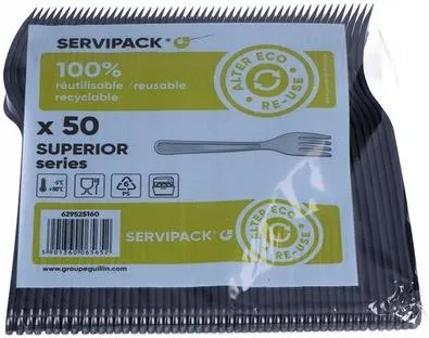 Widelec SUPERIOR czarny 17,5cm jednorazowy, opakowanie 50 sztuk