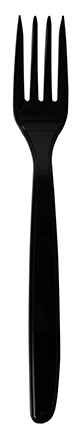 Widelec SUPERIOR czarny 17,5cm, sztućce jednorazowe