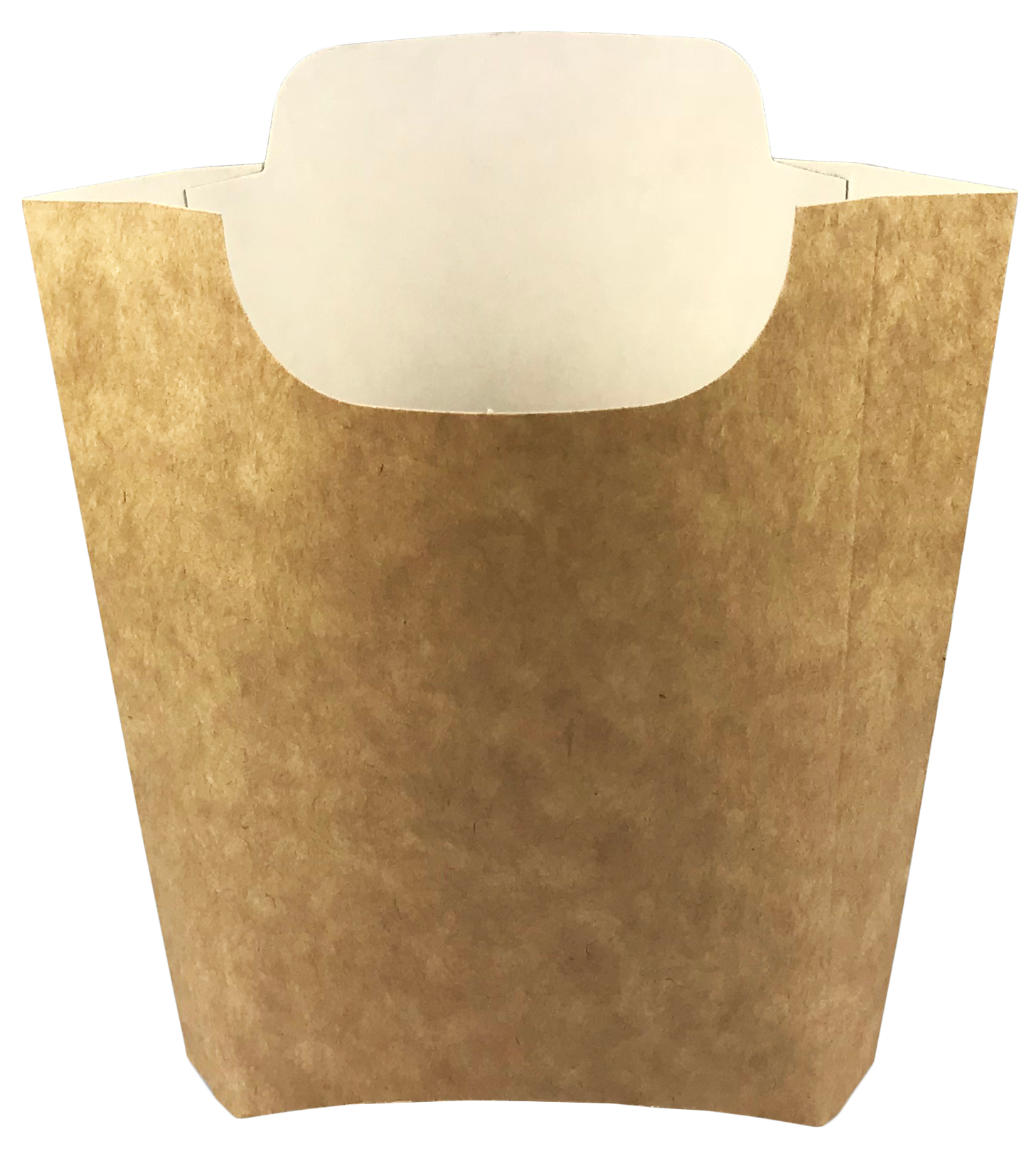 Jednorazowe pudełko papierowe na frytki 200g kraft, opakowanie 100 sztuk.