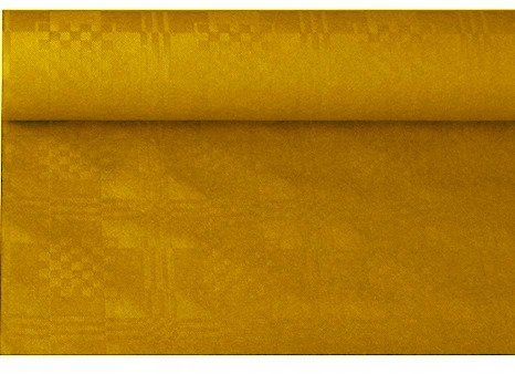 Obrus papierowy na rolce złoty z wytłoczeniem damaszkowym 1,2 x 6 metrów