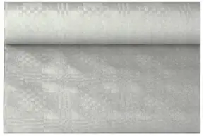 Obrus papierowy Rol.SREBRNY 1,2 x 6m z wytłoczeniem damaszkowym