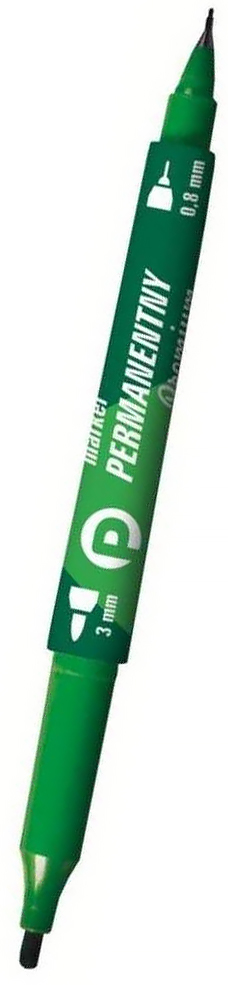 Pisak do CD/DVD Dwustronny Tetis ZIELONY Wyoskiej jakości marker permanentny przeznaczony do pisania na większości powierzchni ( tworzywo, szkło, metal, papier, drewno, skóra, tkaniny ). Posiada końcówki z dwóch stron - końcówka okrągła 3mm, fibrowa 0,8mm. Wodoodporny tusz na bazie alkoholu. ...