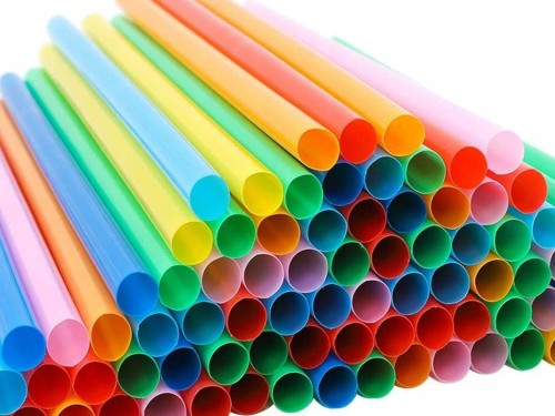 Słomki plastikowe kolorowe do bubble tea, różne kolory, opakowanie 200 sztuk.