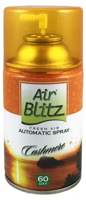 Air Blitz bardzo dobrej jakości odświeżacz powietrza 3w1 – nie tylko odświeża, ale i neutralizuje nieprzyjemne zapachy pozostawiając przyjemną nutę zapachową w twoim biurze i domu. Produkowane na rynek niemiecki. Zawiera 2-krotnie większe stężenie komp...