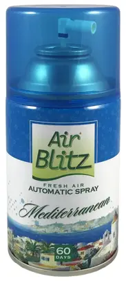 Air Blitz bardzo dobrej jakości odświeżacz powietrza 3w1 – nie tylko odświeża, ale i neutralizuje nieprzyjemne zapachy pozostawiając przyjemną nutę zapachową w twoim biurze i domu. Produkowane na rynek niemiecki. Zawiera 2-krotnie większe stężenie komp...