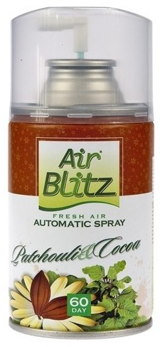 Odświeżacz Air Blitz puszka 260ml patchouli i cocoa do urządzeń automatycznych.