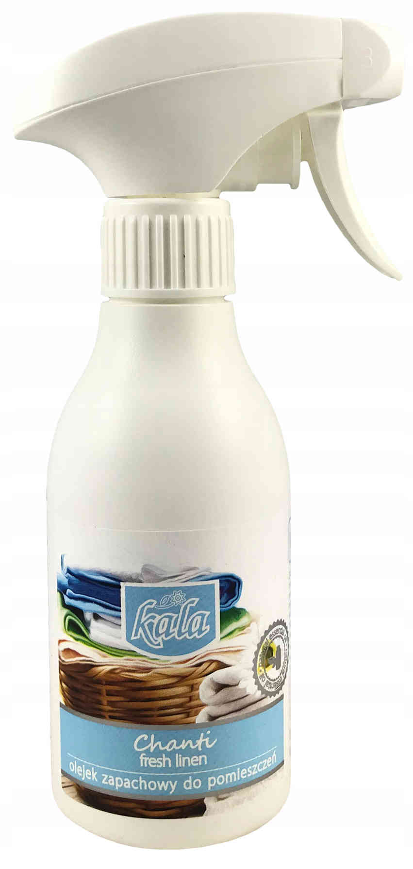 Odświeżacz KALA Olejek zapachowy 250mlŚWIEŻE PRANIE Profesjonalny olejek zapachowy na bazie prawdziwych perfum o długotrwałym intensywnym działaniu. Przeznaczony do wszystkich pomieszczeń: toalet, łazienek, pokoi, restauracji, biur, korytarzy, poczekalni, autokarów, samochodów, klubów, dyskotek itp. Sku...