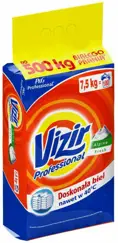 Proszek do prania VIZIR 7,5kg- 100 prań REGULAR DO BIAŁEGO Proszek Vizir do prania białych tkanin. Jego duże ekonomiczne opakowanie starcza na 100 prań. Vizir bez problemu usuwa najtrudniejsze plamy. Nie zawiera wybielaczy dlatego jest bezpieczny dla kolorów ubrań. Chroni kolor przed blaknięciem, a tkaninę prz...