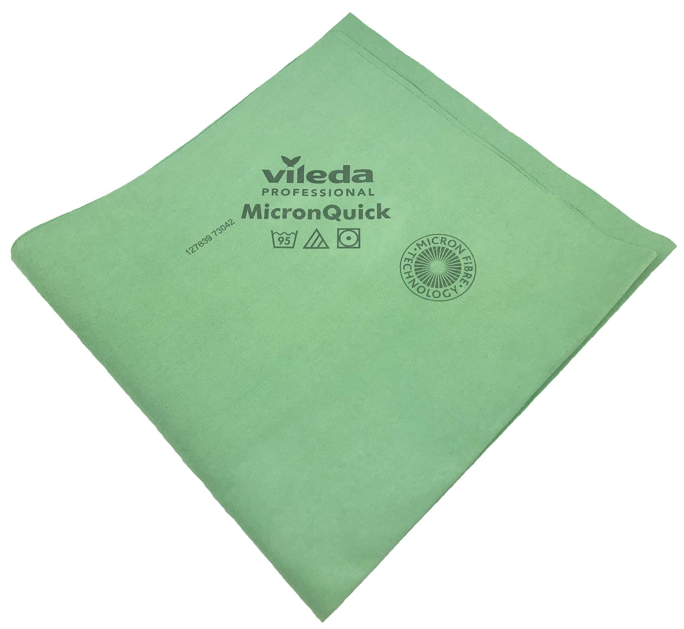 Ścierka Vileda MicronQuick zielona z mikrowłókien, wielokrotnego użytku do sprzątania