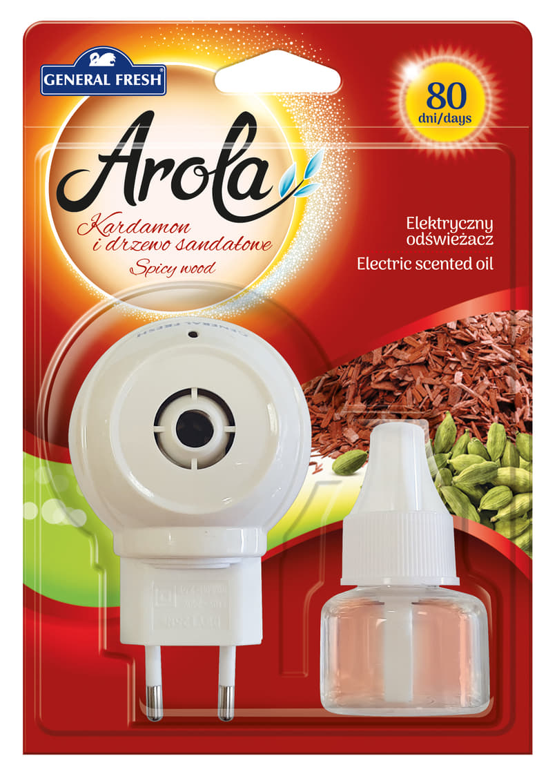 Odświeżacz General Fresh Arola elektryczny kardamon i drzewo sandałowe 25ml z urządzeniem do wtyczki
