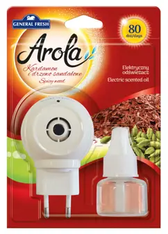 General Fresh to elektryczny odświeżacz powietrza, który uwalnia przyjemny aromat, neutralizując przykre zapachy i odświeżając pomieszczenia. Urządzenie umożliwia regulację intensywności zapachu, zapewniając jego działanie przez 80 dni.
Bogata nuta za...