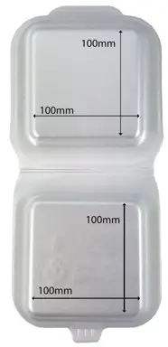 Pudełko styr. hamburger duży 1szt HP-6 Opakowanie hamburger mały wykorzystywany jest przez restauracje, cateringi do pakowania dań wynosowych. Wykonany jest z wysokiej jakości mieszanki styropianowej, dzięki czemu doskonale utrzymuje temperaturę dostarczanych posiłków. Posiada atest PZH do ...