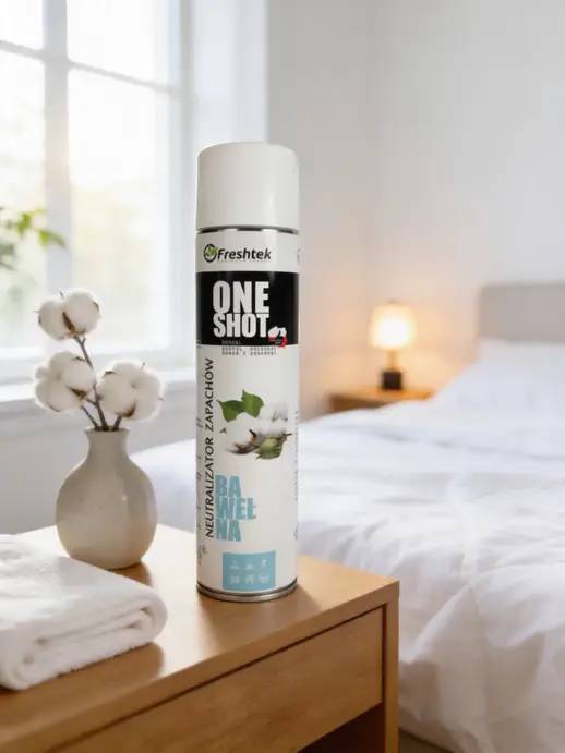 Odświeżacz FRESHTEK BAWEŁNA 600mlONE SHOT — zdjęcie 3