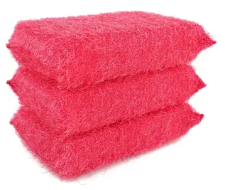 Zmywak kuchenny do teflonu ŻYŁKOWY 1szt czerwony Wytrzymały zmywak kuchenny, wykonany z żyłki. Idealnie sprawdza się podczas usuwania ciężkich zabrudzeń z teflonu i innych delikatnych powierzchni, a także podczas szorowania przypalonych i intensywnie zabrudzonych garnków i patelni.