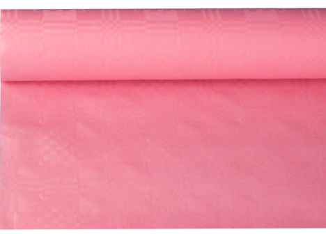 Obrus papierowy na rolce różowy fuchsia 1,2 x 6m z wytłoczeniem damaszkowym.