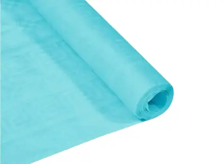 Obrus papierowy Błękitny 1,2x6m z wytłoczeniem damaszkowym