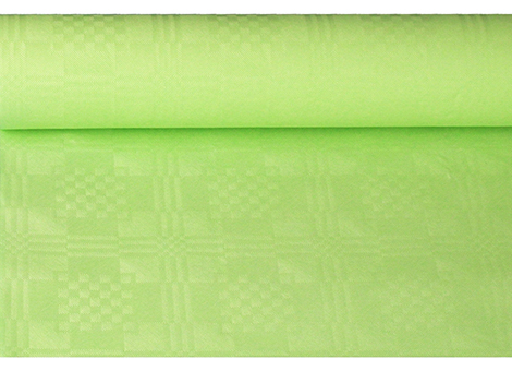 Obrus papierowy na rolce jasno zielony 1,2 x 6m z wytłoczeniem damaszkowym