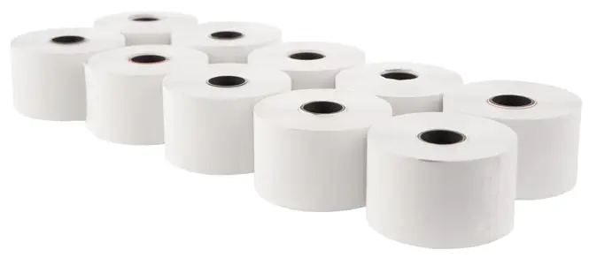 Rolki termo 28/30 10szt Rolki termo 28/30mm do urządzeń fiskalnych, 10 sztuk, papier biały 55g.