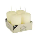 Świeca PIEŃKOWA  fi 5cm/ 8cm  1szt Kość słoniowa IVORY płaska góra świecy