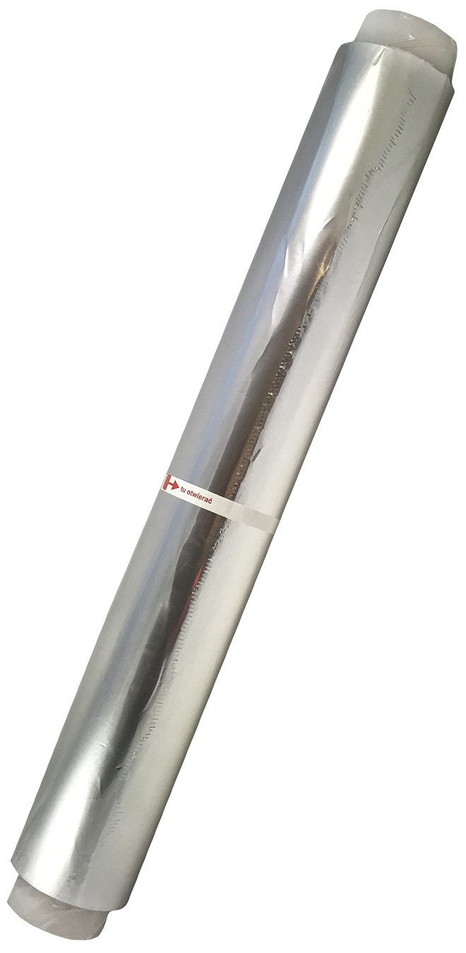 Folia aluminiowa 44cm szerokości 75mb 12,5μm grubości w rolce