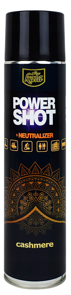Odświeżacz POWER SHOT Cashmere 600ml neutralizator zapachów spray Kala