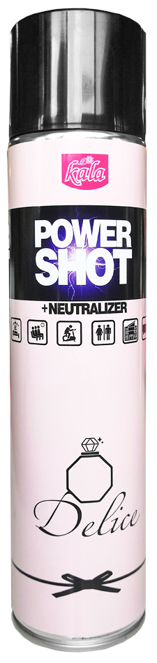 Odświeżacz Power Shot Delice 600ml Kala z neutralizatorem zapachów w aerozolu