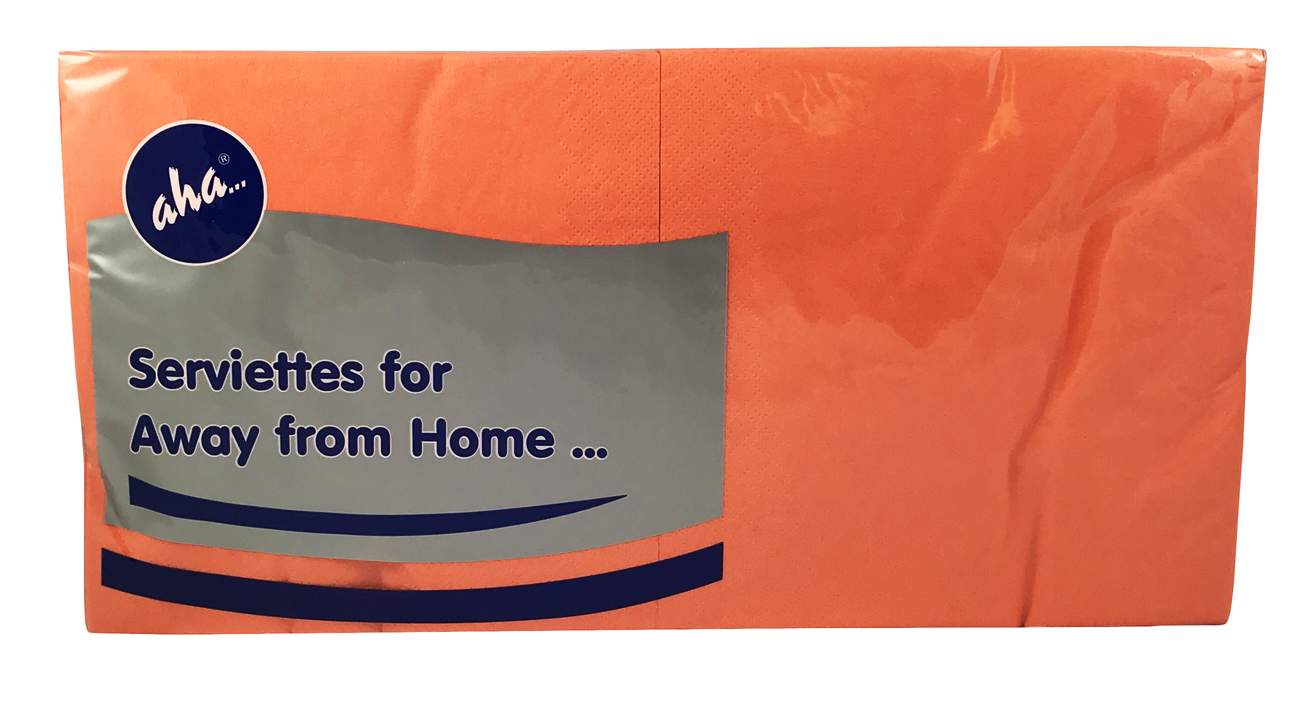 Dwuwarstwowe, pomarańczowe serwetki papierowe, wykonane z niezwykłą precyzją i starannością, są idealnym elementem dekoracyjnym. Wymiary: 33x33 cm. Ilość w opakowaniu: 250 szt.