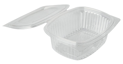 Pojemnik PET owalny z POKRY 500ml. 1szt wymiary 12,4 / 15 / 5,5 cm Pojemnik PET owalny 500ml z przezroczystą pokrywką, wymiary 12,4x15x5,5cm