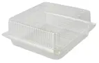 Pojemnik cukierniczy PET K-55 przezroczysty 2000ml z otwartą pokrywą, wymiary 20,3x19x8cm.