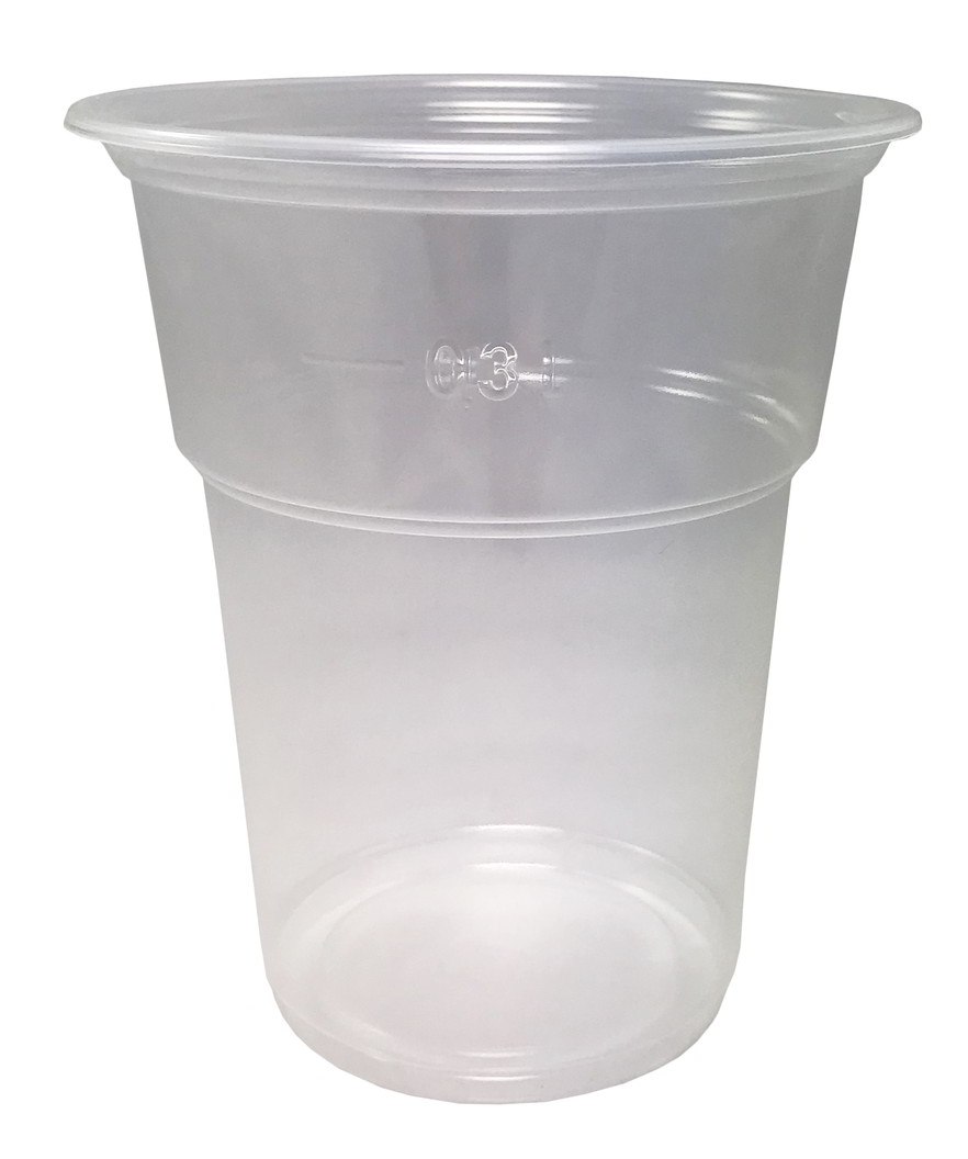 Przezroczysty kubek jednorazowy 0,3L do piwa z twardego plastiku, opakowanie 50 sztuk