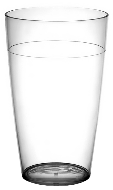 Szklanka z poliwęglanu ECO bezbarwna 330ml, średnica 7cm, wysokość 11,8cm